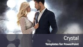  Presentation with night club - Slide set enhanced with style portrait of an elegant background and a dark gray colored foreground