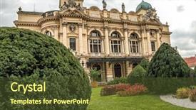  Presentation with baroque - PPT layouts consisting of style resembling the paris opera background and a tawny brown colored foreground