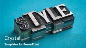  Presentation with design fashion - Audience pleasing PPT layouts consisting of style-word-abstract-in-gritty backdrop and a ocean colored foreground