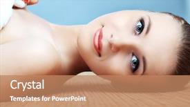  Presentation with theme - PPT theme enhanced with styled professional model theme beauty background and a coral colored foreground