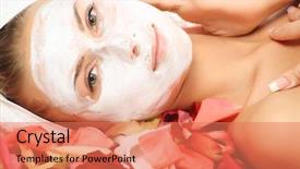  Presentation with theme - Presentation consisting of styled professional model theme spa background and a coral colored foreground