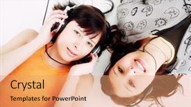  Presentation with teens - Slides consisting of styled professional model theme background and a coral colored foreground