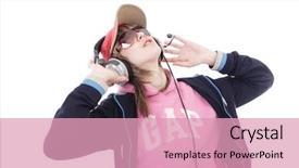  Presentation with teens - Slide deck having styled professional model theme background and a  colored foreground