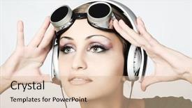  Presentation with disco - Presentation featuring styled professional model theme background and a lemonade colored foreground