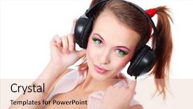  Presentation with theme - Beautiful PPT theme featuring styled professional model theme backdrop and a  colored foreground