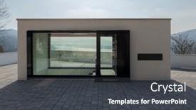  Presentation with residential - Slides featuring stylised-entrance-to-a-residential and a dark gray colored foreground
