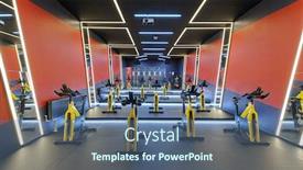  Presentation with aerobics - Cool new slide deck with stylish-aerobics-gym-with-indoor backdrop and a ocean colored foreground