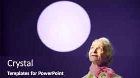  Presentation with upwards - PPT layouts having stylish-aged-woman-with-white background and a navy blue colored foreground