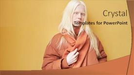  Presentation with isolation - PPT layouts consisting of stylish-albino-girl-in-warm background and a  colored foreground
