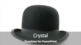  Presentation with graduation black graduate hat - Colorful presentation enhanced with stylish black bowler hat - isolated backdrop and a dark gray colored foreground