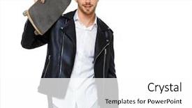  Presentation with trousers - Slide deck with stylish clothes and trousers background and a  colored foreground