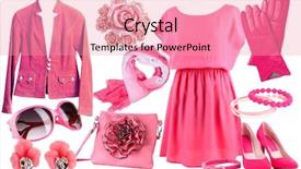  Presentation with pink white - Amazing presentation having stylish clothings - collage of clothes in pink backdrop and a coral colored foreground