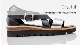  Presentation with simple design white - Presentation design having stylish-comfortable-women-sandal background and a white colored foreground