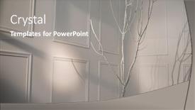  Presentation with room - Slide deck having stylish-empty-white-room background and a gray colored foreground