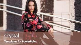  Presentation with 3d printing print concept metallic - Audience pleasing slide deck consisting of stylish fashion model wearing floral backdrop and a violet colored foreground