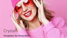  Presentation with fashion - PPT theme consisting of stylish-fashion-portrait-of-trendy background and a lavender colored foreground