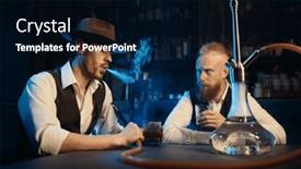  Presentation with hookah - Theme with stylish-gangsters-smoking-hookah background and a black colored foreground