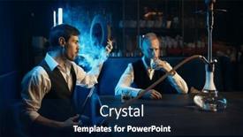  Presentation with hookah - Presentation design consisting of stylish-gangsters-smoking-hookah background and a navy blue colored foreground