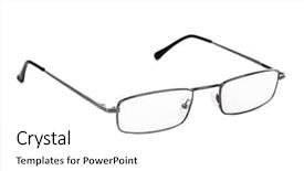  Presentation with stylish peacock feather - Beautiful theme featuring stylish glasses isolated on white backdrop and a white colored foreground