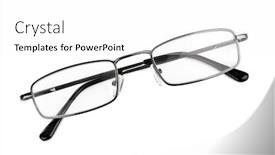  Presentation with glasses - Audience pleasing PPT layouts consisting of stylish-glasses-isolated-on-white backdrop and a white colored foreground