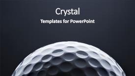  Presentation with dark space - Audience pleasing presentation theme consisting of stylish golf ball isolated backdrop and a tawny brown colored foreground