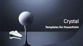  Presentation with dark space - Amazing PPT theme having stylish golf ball on tee backdrop and a tawny brown colored foreground