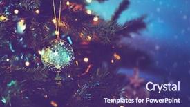  Presentation with old style vintage postcard - Audience pleasing theme consisting of stylish green ball with star backdrop and a violet colored foreground