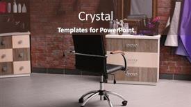  Presentation with hairdressing salon - Amazing slides having stylish hairdressing salon backdrop and a tawny brown colored foreground