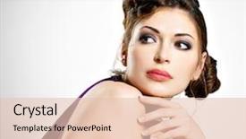  Presentation with design - Theme enhanced with stylish hairstyle with pigtails design background and a lemonade colored foreground