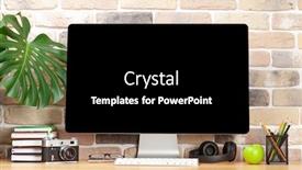  Presentation with studio - PPT theme having stylish-home-studio-workspace background and a black colored foreground