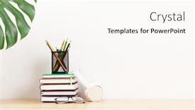  Presentation with home office - Presentation featuring stylish-home-studio-workspace background and a white colored foreground