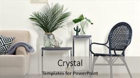  Presentation with interior design - Presentation theme having stylish interior design with tropical background and a light gray colored foreground