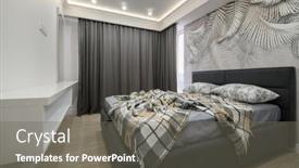  Presentation with gray - Presentation consisting of stylish-interior-of-gray-bedroom background and a  colored foreground
