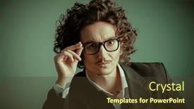  Presentation with appearance - PPT theme having stylish-italian-man background and a tawny brown colored foreground