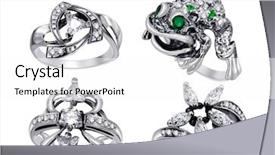  Presentation with gems - Amazing presentation having stylish jewelry 21 rings backdrop and a white colored foreground