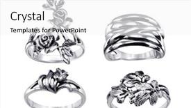  Presentation with gems - Presentation theme consisting of stylish jewelry 23 rings background and a white colored foreground
