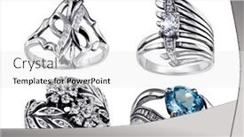  Presentation with diamonds - Amazing slides having stylish jewelry 38 rings backdrop and a white colored foreground