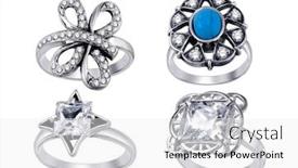  Presentation with diamonds - Presentation theme enhanced with stylish jewelry rings with diamonds background and a white colored foreground