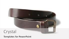  Presentation with leather - Slides enhanced with stylish-leather-belt-on-white background and a light gray colored foreground
