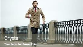  Presentation with interview - Cool new theme with street interviews - stylish man with drink backdrop and a gray colored foreground