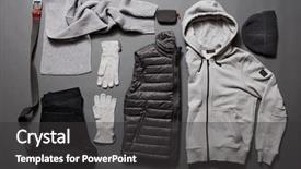  Presentation with fashion accessories - PPT theme enhanced with fashion mens wear design - stylish men's warm clothing background and a dark gray colored foreground