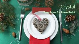  Presentation with christmas red - Cool new presentation theme with stylish-red-green-and-white and a  colored foreground