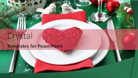  Presentation with christmas red - Presentation theme having stylish-red-green-and-white and a  colored foreground