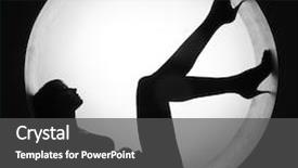  Presentation with circle - Audience pleasing presentation design consisting of stylish silhouette beautiful woman backdrop and a dark gray colored foreground