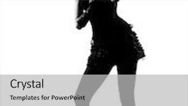  Presentation with behavior - Cool new PPT layouts with stylish silhouette caucasian beautiful woman sexy attitude behavior clothes full length on studio isolated white background backdrop and a light gray colored foreground