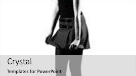  Presentation with behavior - Slides featuring stylish silhouette caucasian beautiful woman sexy attitude behavior clothes full length on studio isolated white background background and a light gray colored foreground