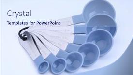  Presentation with steel - Theme enhanced with stylish-steel-measuring-spoons background and a  colored foreground