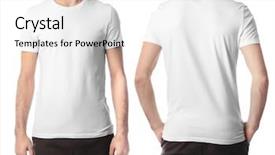  Presentation with young - Amazing PPT layouts having stylish t-shirt on white backdrop and a white colored foreground
