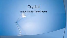  Presentation with color - PPT theme having stylish table lamp near color background and a light blue colored foreground