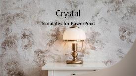  Presentation with light - Beautiful PPT theme featuring stylish table lamp near light backdrop and a light gray colored foreground